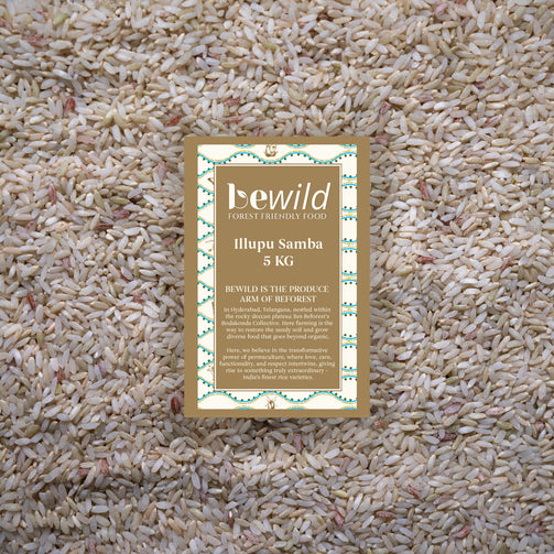 Illuppai Poo Samba Rice 5kg | Brown Rice | Unpolished | Fibre Rich | Pack of 1