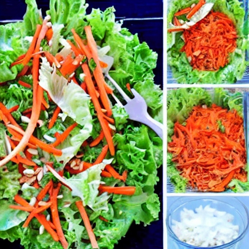 Cabbage Carrot and Lettuce Salad Recipe