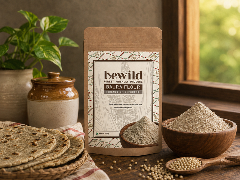 Bajra Flour | 500g | Made from Whole Pearl Millet | Freshly Milled