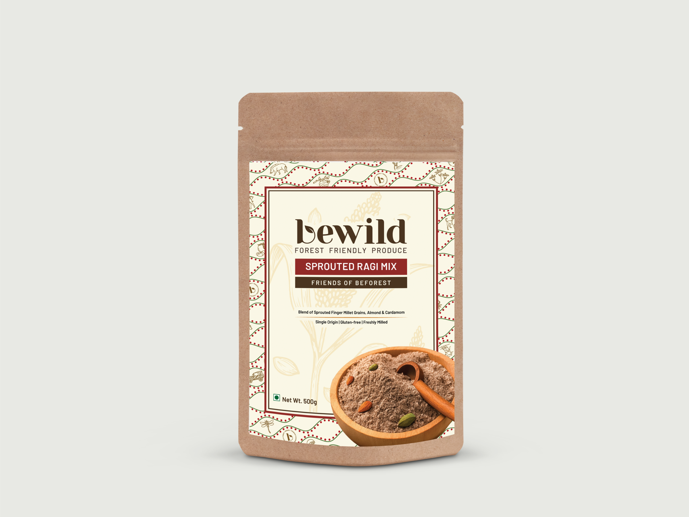 Sprouted Ragi Mix | 500g | Freshly Milled | Gluten-Free Supergrain