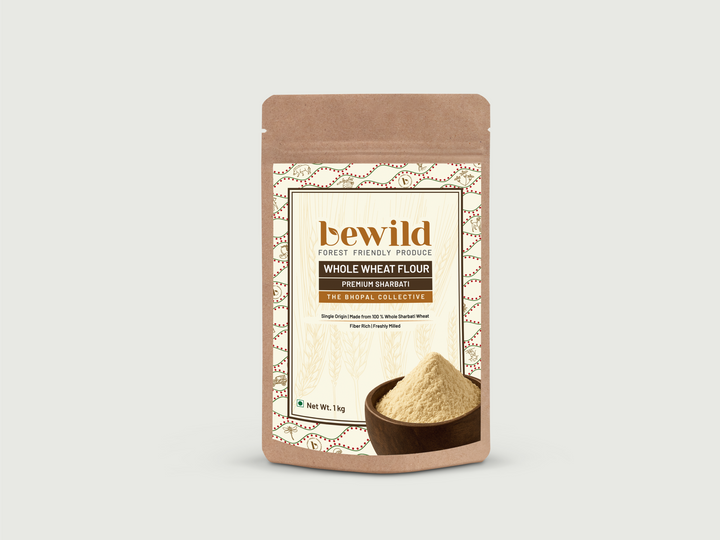 Whole Wheat Flour | 1 kg | Premium Sharbati | Freshly Milled