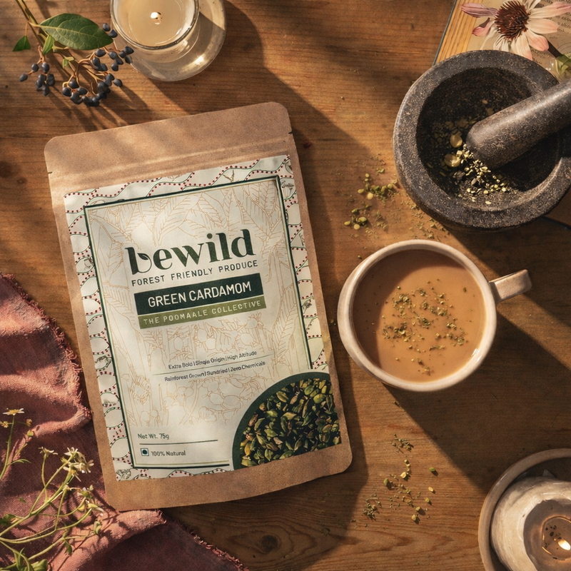 Green Cardamom | Green Elaichi | 75g | Sundried | Extra Bold