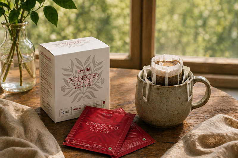 Connected Coffee Drip Bags | Canephora Coffee (Robusta) | Medium Roast | Anoxic Naturals