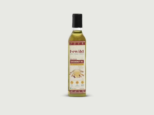 Groundnut Oil | 500ml | Sustainably Crafted | Wood Pressed | Single-filtered