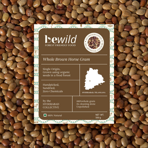 Whole Brown Horse Gram | 500g | Unpolished | Protein-rich | 100% Natural